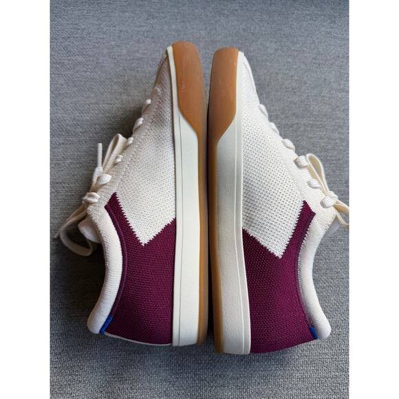 Rothy's Women's The Lace Up Sneaker Size 8 Plum Berry Bone Cream Lightweight - Picture 6 of 14